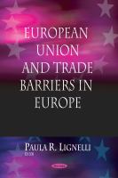 European Union and trade barriers in Europe /