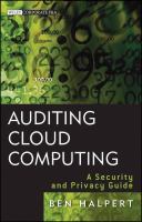 Auditing cloud computing : a security and privacy guide /