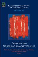 Emotions and organizational governance /