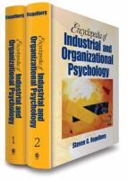 Encyclopedia of industrial and organizational psychology /