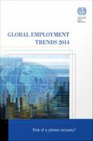 Global Employment Trends 2014 : Risk of a jobless recovery?.