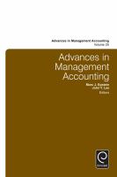 Advances in management accounting.