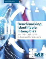 Benchmarking identifiable intangibles and their useful lives in business combinations.