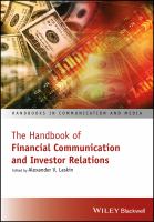 The handbook of financial communication and investor relations /