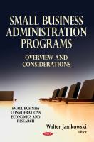 Small Business Administration programs : overview and considerations /