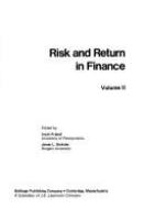 Risk and return in finance /