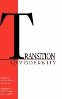 Transition to modernity : essays on power, wealth, and belief /
