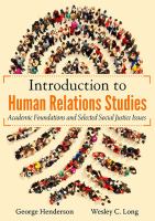 Introduction to human relations studies : academic foundations and selected social justice issues /
