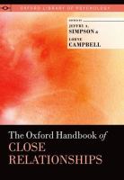 The Oxford handbook of close relationships /
