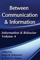 Between communication and information /
