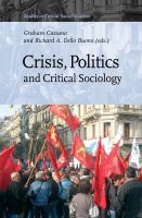Crisis, politics and critical sociology /