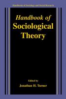 Handbook of sociological theory /