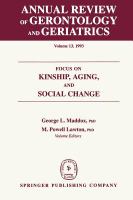Focus on kinship, aging, and social change /
