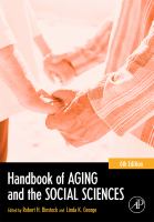 Handbook of aging and the social sciences /