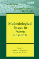Methodological issues in aging research /