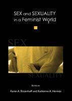 Sex and sexuality in a feminist world /