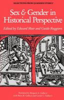 Sex and gender in historical perspective /