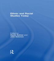 Ethnic and racial studies today /