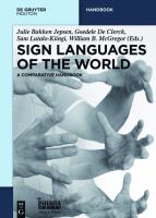 Sign languages of the world : a comparative handbook /