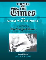 Themes of the Times for social welfare policy : readings from the New York Times /