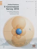 United Nations e-government survey 2010 : leveraging e-government at a time of financial and economic crisis /