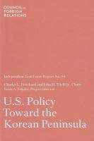 U.S. policy toward the Korean peninsula /
