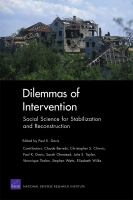 Dilemmas of intervention : social science for stabilization and reconstruction /