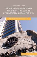 The role of international administrative law at international organizations /