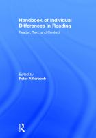 Handbook of individual differences in reading : reader, text, and context /