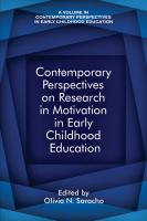 Contemporary perspectives on research on motivation in early childhood education /
