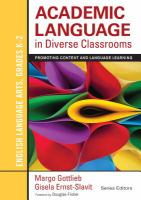 Academic language in diverse classrooms : English language arts, grades K-2 : promoting content and language learning /