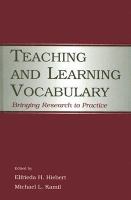 Teaching and learning vocabulary bringing research to practice /