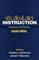 Vocabulary instruction : research to practice /