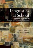 Linguistics at school : language awareness in primary and secondary education /