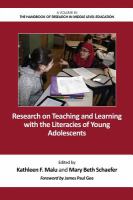 Research on teaching and learning with the literacies of young adolescents /