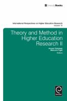 Theory and method in higher education research II /