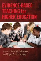 Evidence-based teaching for higher education /