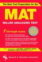 The best test preparation for the MAT : Miller Analogies Test /