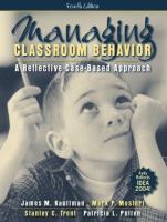 Managing classroom behavior : a reflective case-based approach /