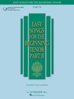 Easy songs for the beginning tenor.