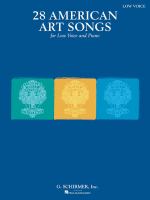 28 American art songs : for low voice and piano.