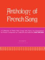 Anthology of French song : a collection of thirty-nine songs with piano accompaniment by French composers : for high voice /