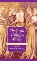 Medieval Woman's Song Cross-Cultural Approaches /