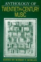 Anthology of twentieth-century music /