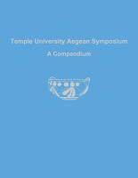 Temple University Aegean Symposium : a compendium /