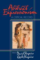 Abstract expressionism : a critical record /