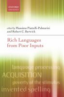 Rich languages from poor inputs /