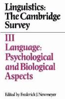 Language : psychological and biological aspects /