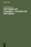 Patterns of change, change of patterns : linguistic change and reconstruction methodology /