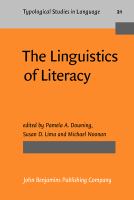 The linguistics of literacy /